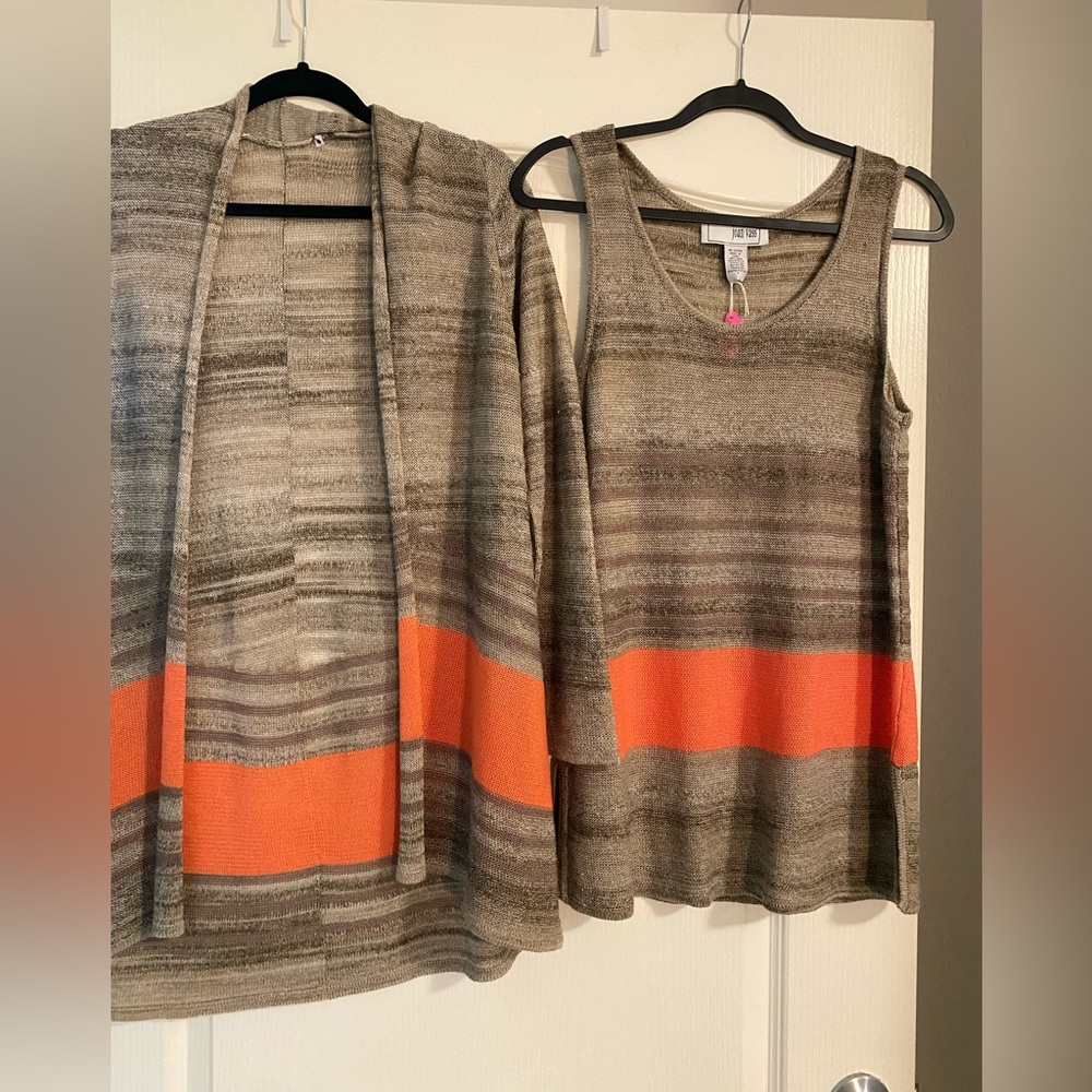 Joan Vass cardigan and tank